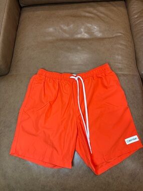 Calvin Klein Bright Orange Men's Swim Shorts